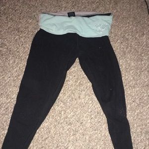 Black fold down legging